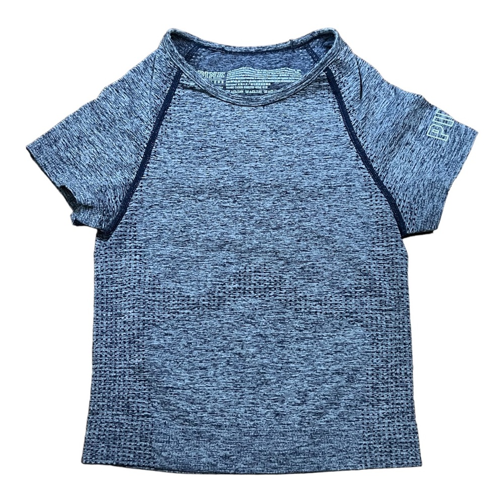 Victoria’s Secret Pink Active XS Navy Blue Seamless Crop Top Shirt